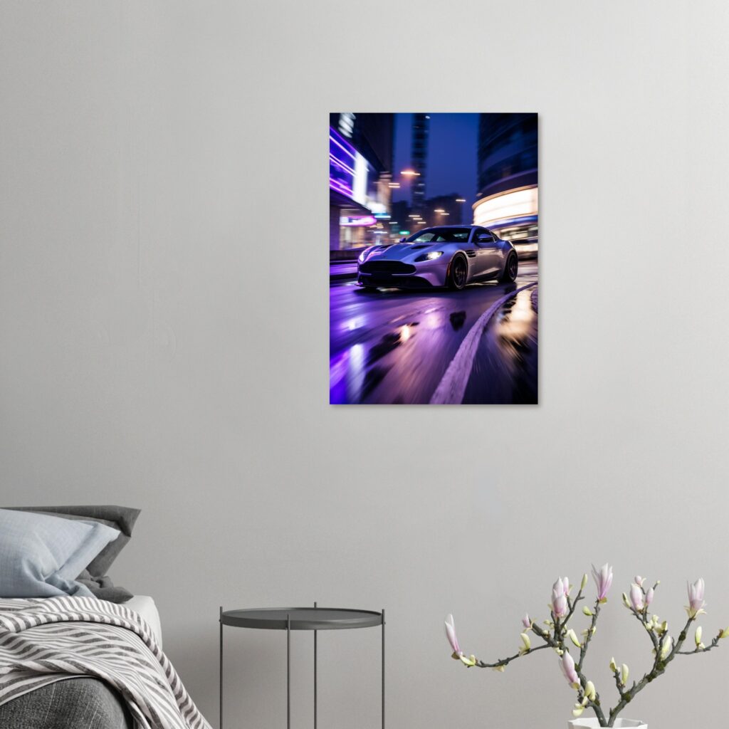 Midnight Supercar Roll - Car Metal Poster (Large Size)