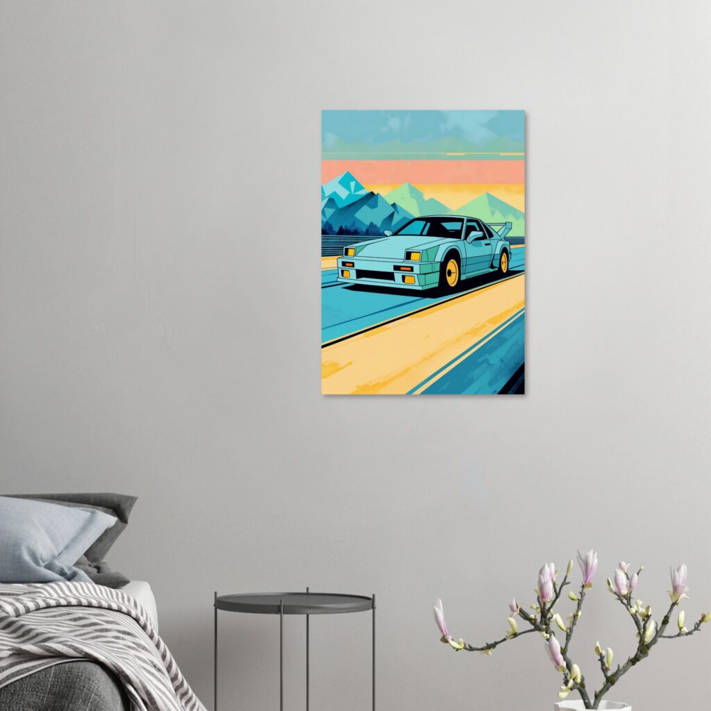Polyscape 80s Supercar – Car Metal Poster (Large Size)