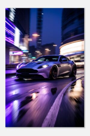 Midnight Supercar Roll - Car Metal Poster