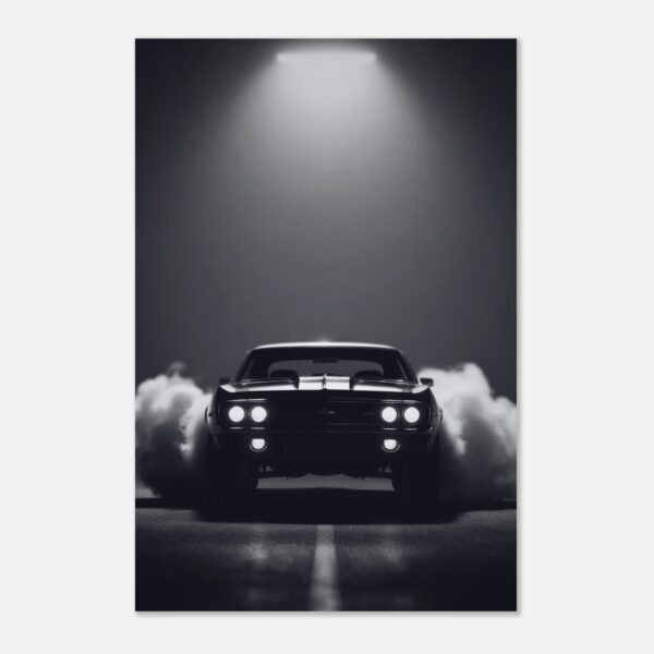 Midnight Burnout – Muscle Car Metal Poster