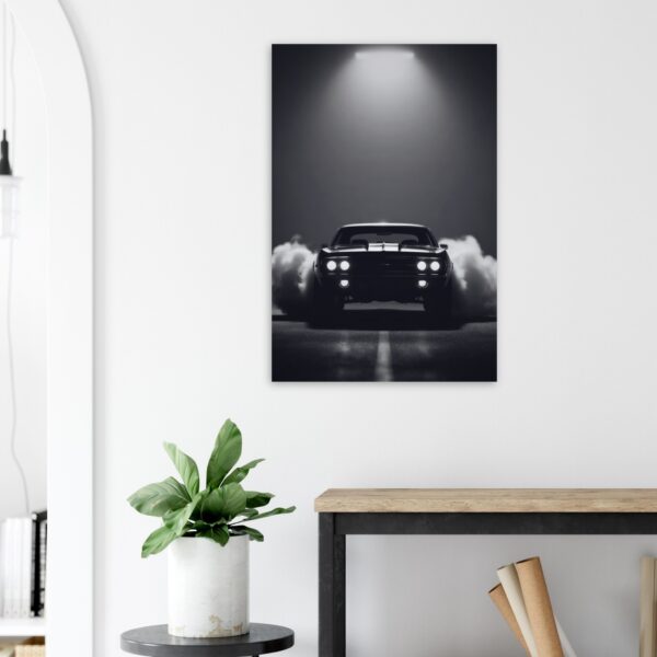 Midnight Burnout – Muscle Car Metal Poster (Extra Large Size)