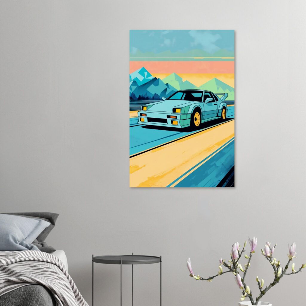 Polyscape 80s Supercar – Car Metal Poster (Extra Large Size)