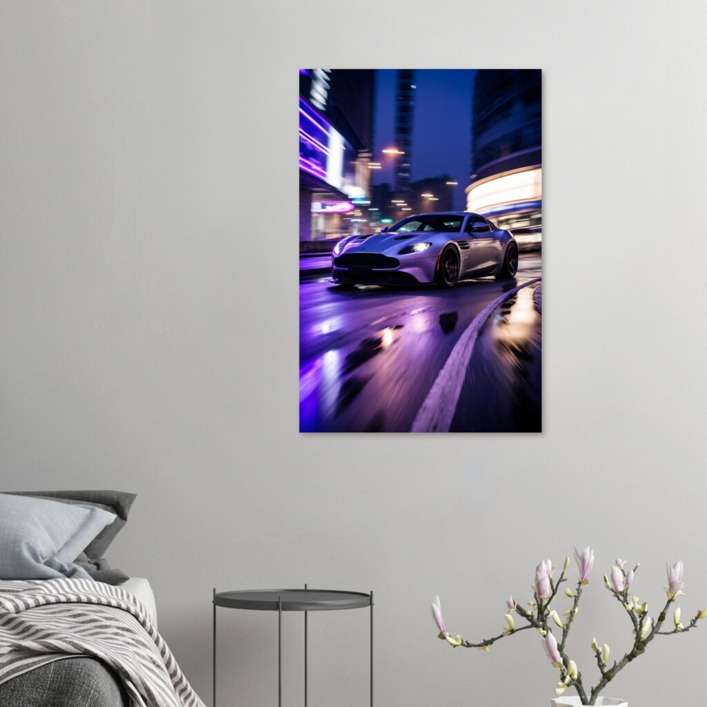 Midnight Supercar Roll - Car Metal Poster (Extra Large Size)