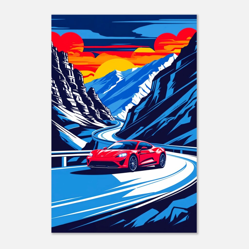 Transfagarasan Run – Car Metal Poster