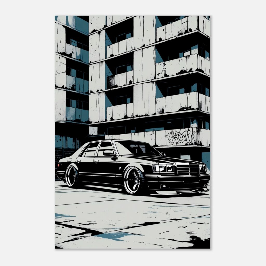 Eastern Bloc Gangster Sedan - Car Metal Poster