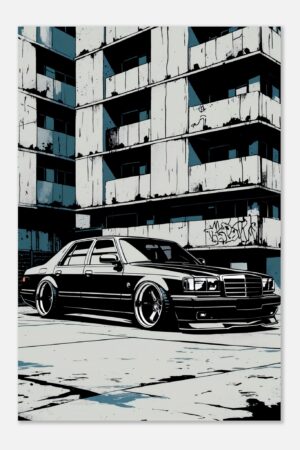 Eastern Bloc Gangster Sedan - Car Metal Poster