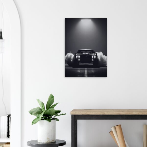 Midnight Burnout – Muscle Car Metal Poster (Large Size)