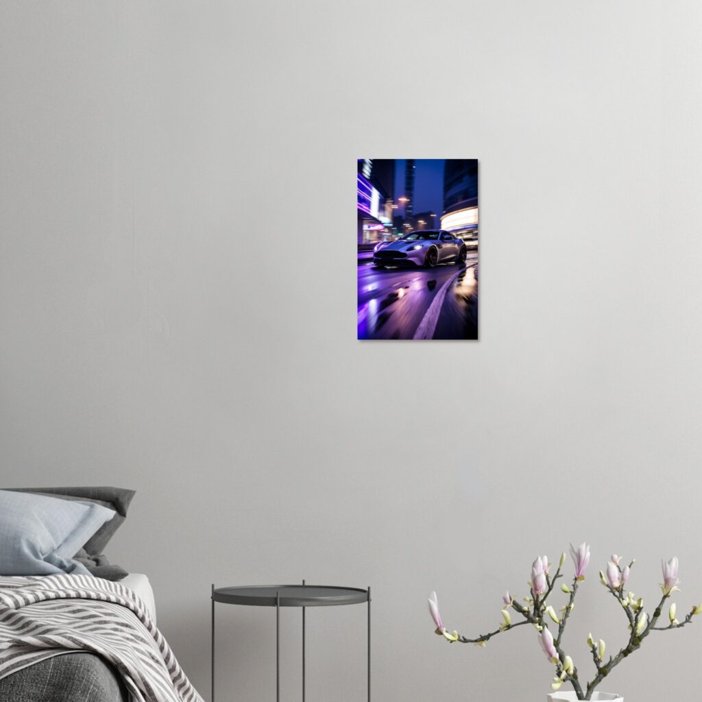 Midnight Supercar Roll - Car Metal Poster (Medium Size)