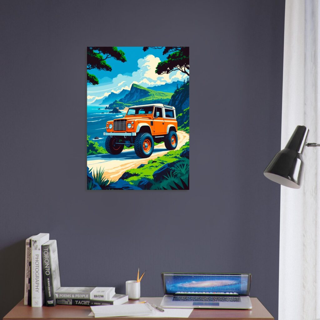 Vibrant Off-Road 4x4 Metal Poster (Large Size)