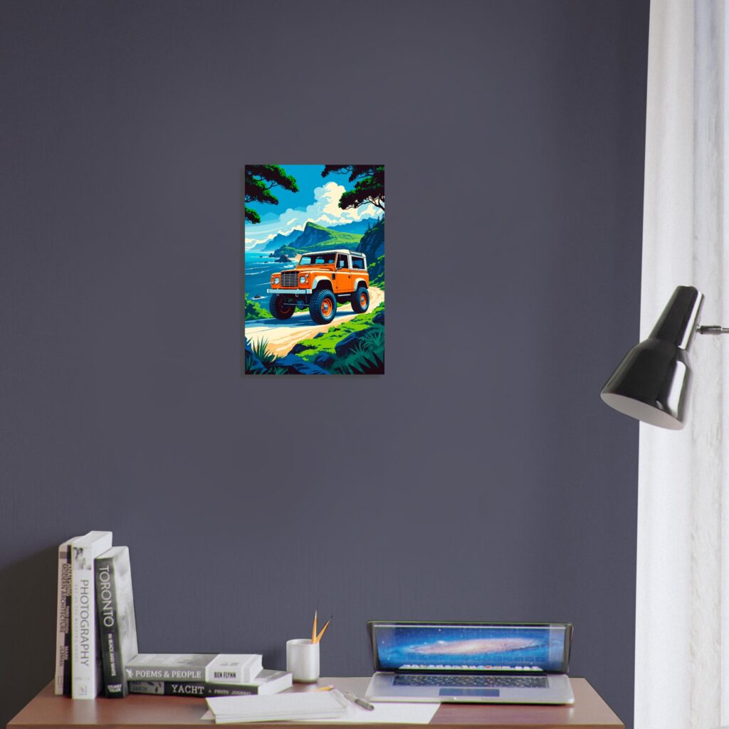 Vibrant Off-Road 4x4 Metal Poster (Medium Size)