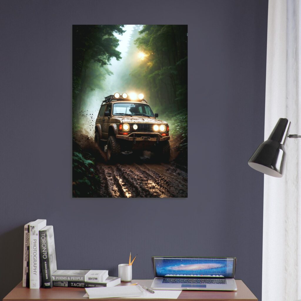 Forest Mud Run 4x4 – Car Metal Poster (Extra Large Size)