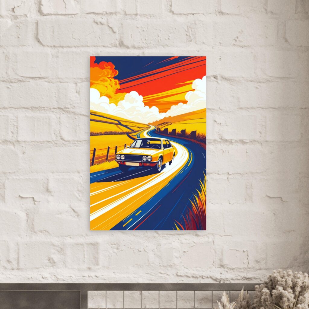 Golden Fields Romanian Cruiser – Car Metal Poster (Mounted on Brick Wall)