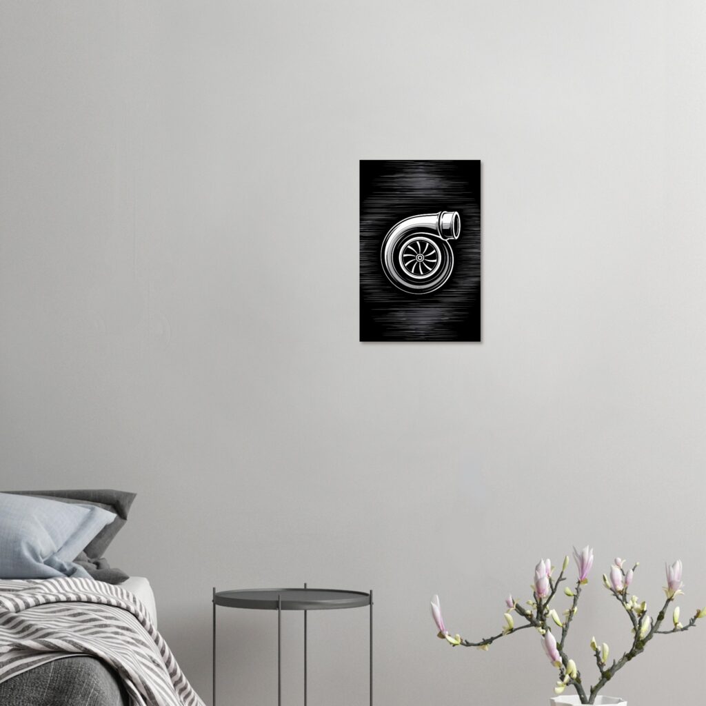Turbocharger Boost Art – Car Metal Poster (Medium Size)