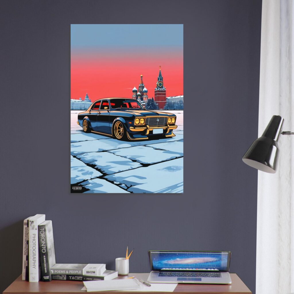 Eastern Bloc Stanced Sedan – Car Metal Poster (Extra Large Size)
