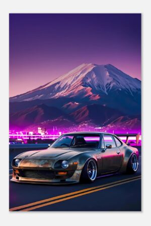 Retro JDM Car Metal Print