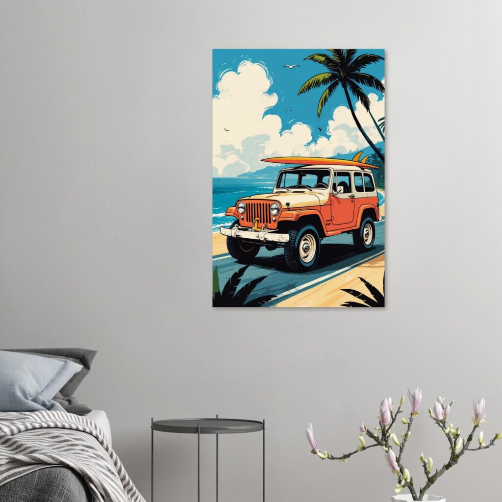 Surf Coast 4x4 Cruiser - Car Metal Poster (Extra Large Size)