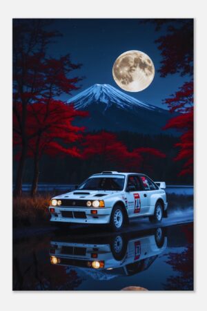 Mount-Fuji Rally Vibes – Car Metal Poster