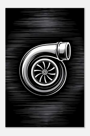Turbocharger Boost Art – Car Metal Poster
