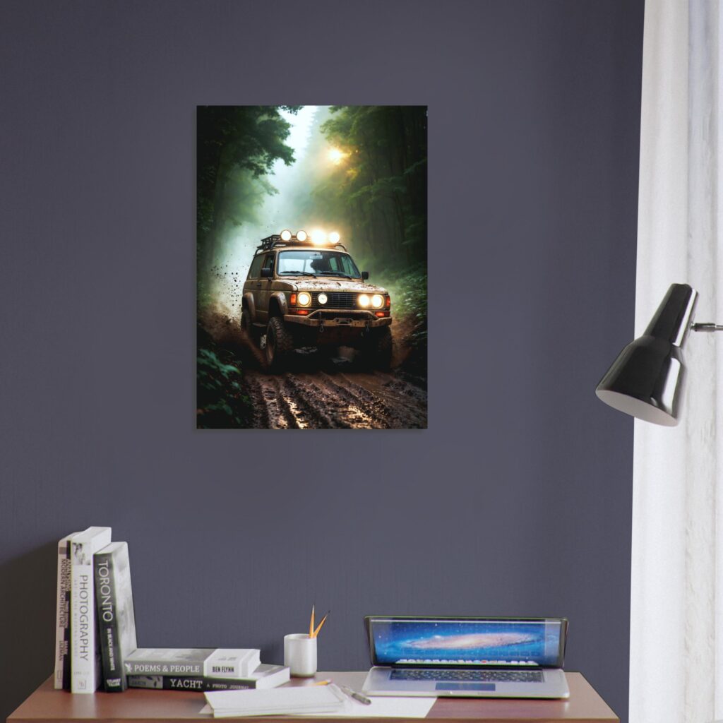 Forest Mud Run 4x4 – Car Metal Poster (Large Size)