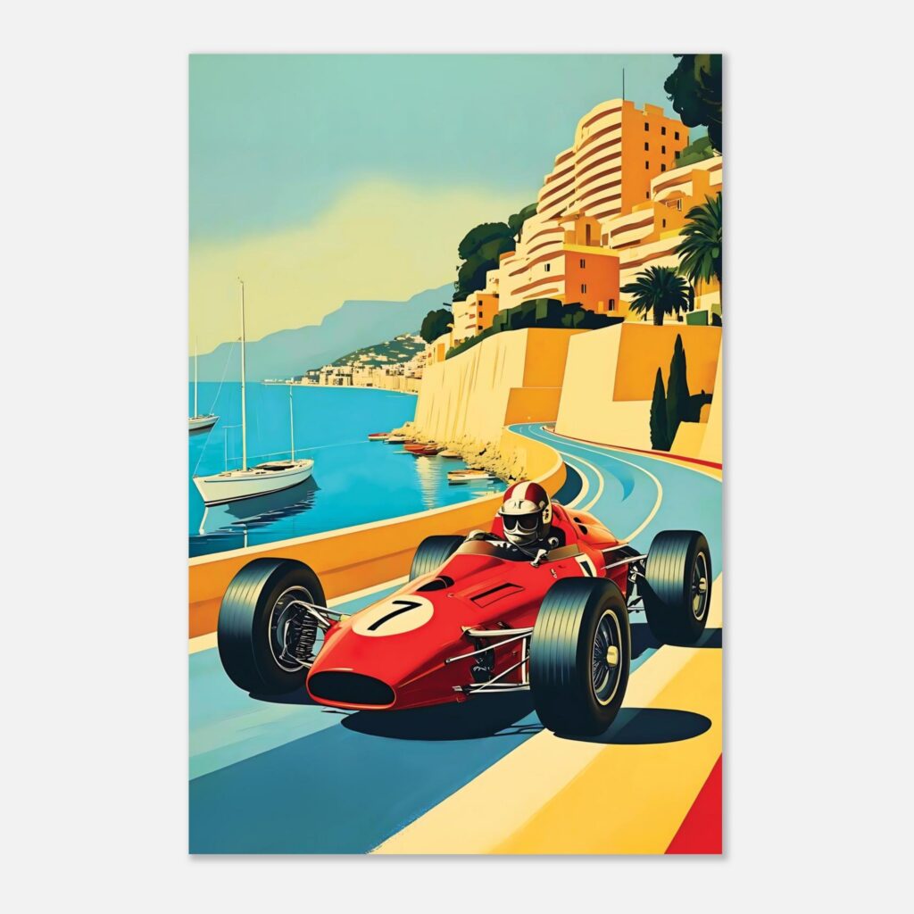 Golden Era Retro Racing - Car Metal Poster