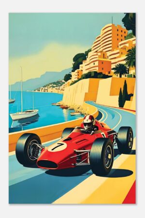 Golden Era Retro Racing - Car Metal Poster