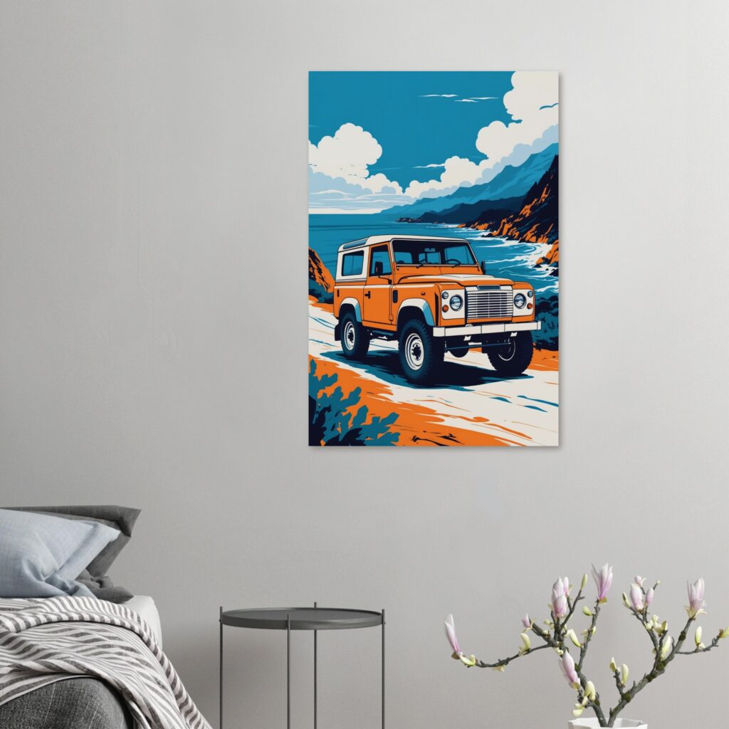 Coastal Orange 4x4 Explorer - Car Metal Poster (Extra Large Size)