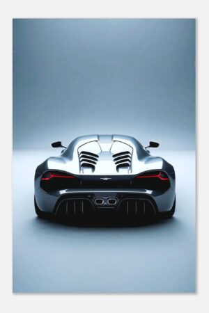 Graphite Hypercar Rear View – Car Metal Poster