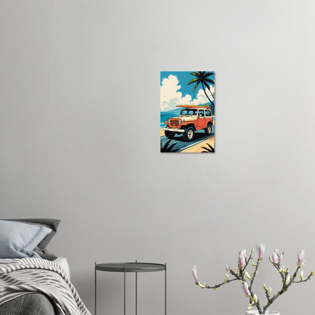 Surf Coast 4x4 Cruiser - Car Metal Poster (Medium Size)