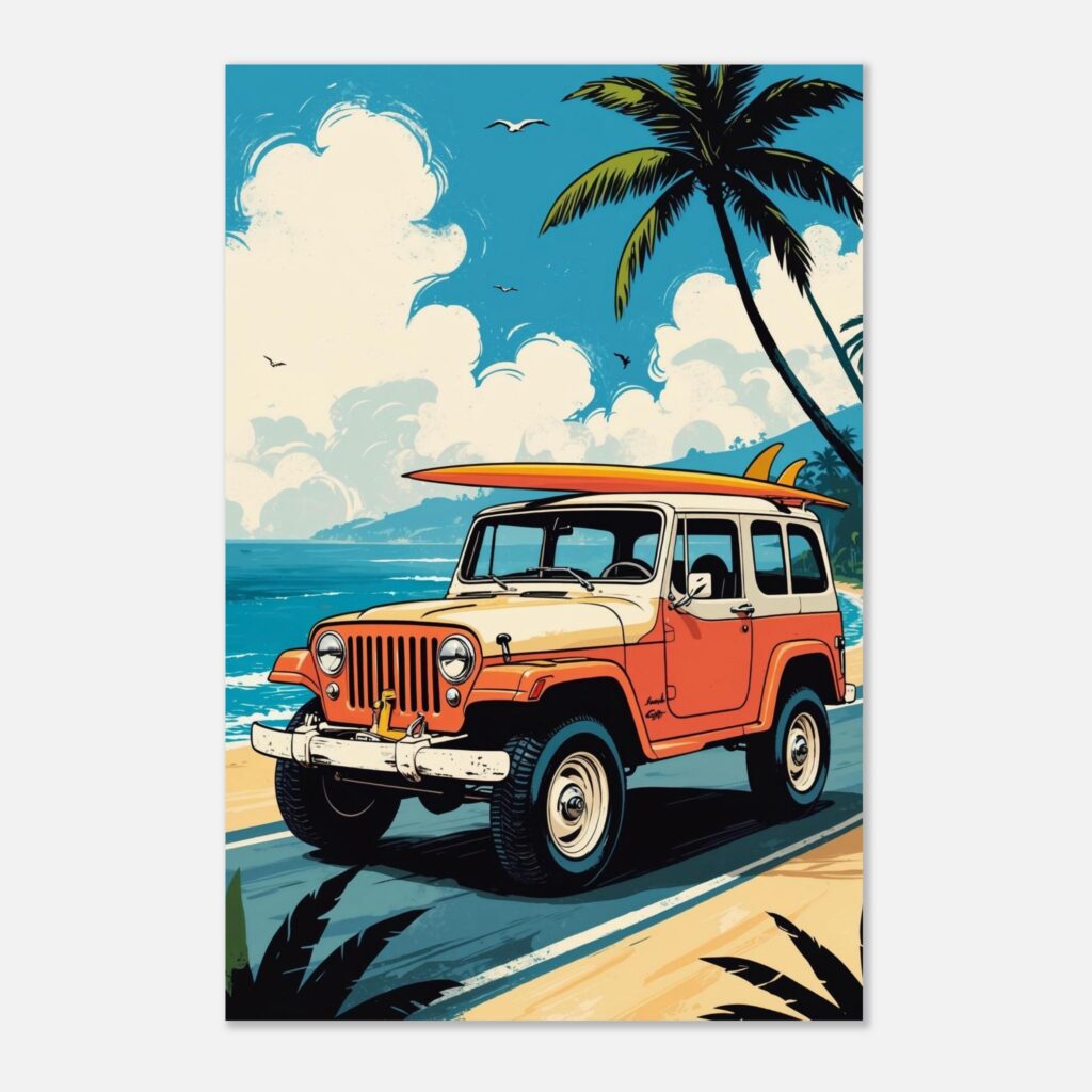 Surf Coast 4x4 Cruiser - Car Metal Poster