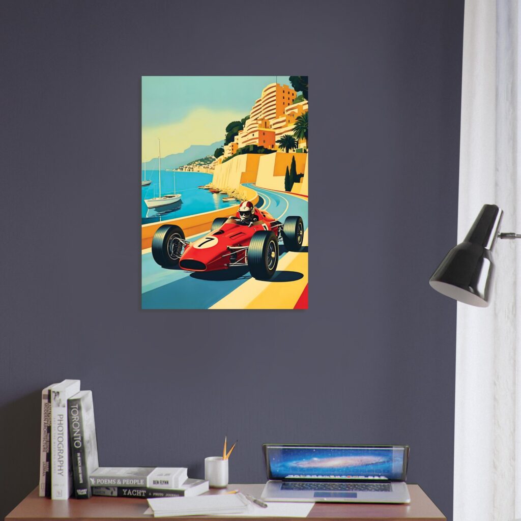 Golden Era Retro Racing - Car Metal Poster (Large Size)