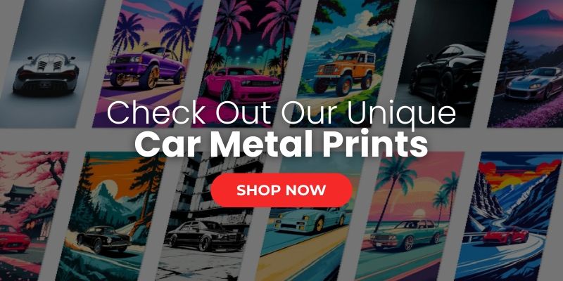 Shop car metal prints