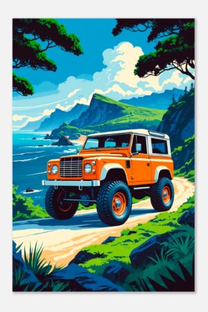 Vibrant Off-Road 4x4 Metal Poster