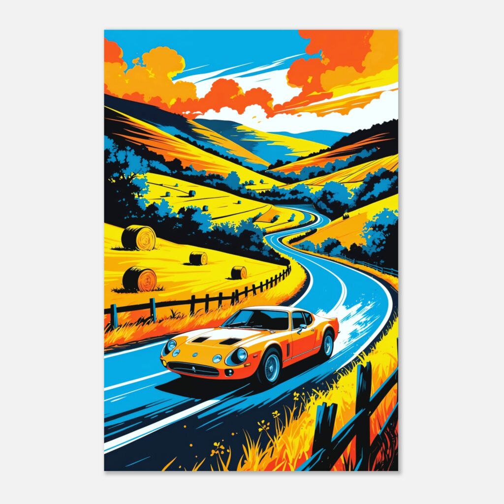 Retro Transalpina Racer – Car Metal Poster