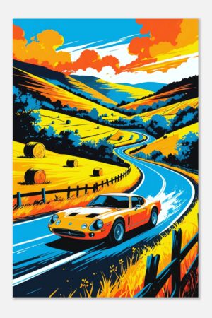 Retro Transalpina Racer – Car Metal Poster
