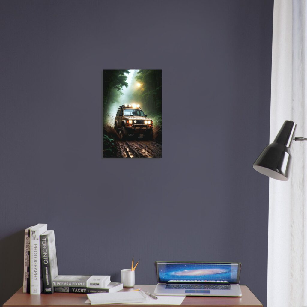 Forest Mud Run 4x4 – Car Metal Poster (Medium Size)