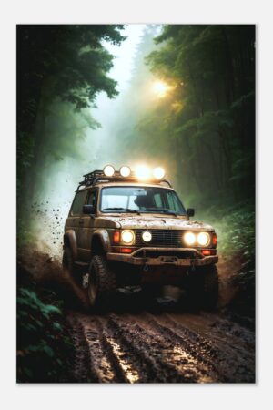Forest Mud Run 4x4 – Car Metal Poster