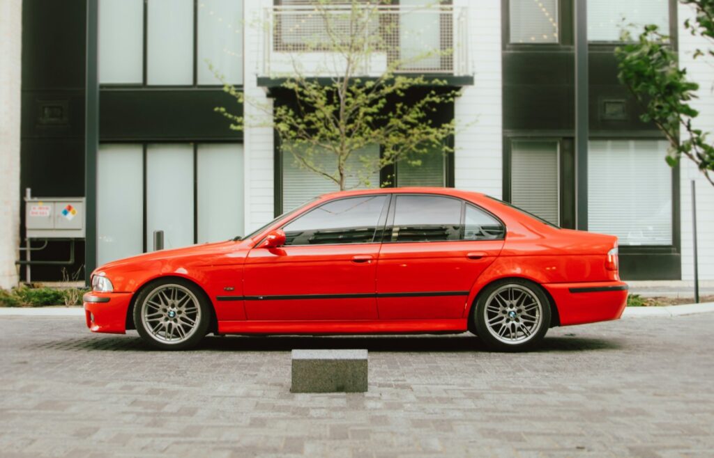 Red BMW E39 M5 - Profile View