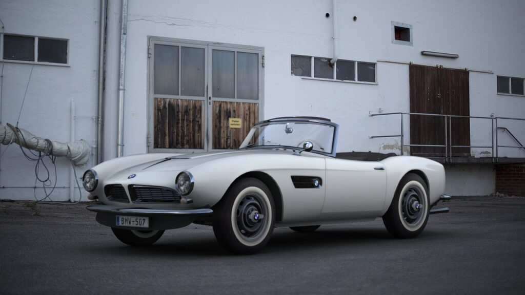 Silver BMW 507
